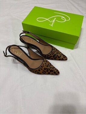 Sam Edelman Leopard Print Pointed Slingback Pumps - Brown/Black